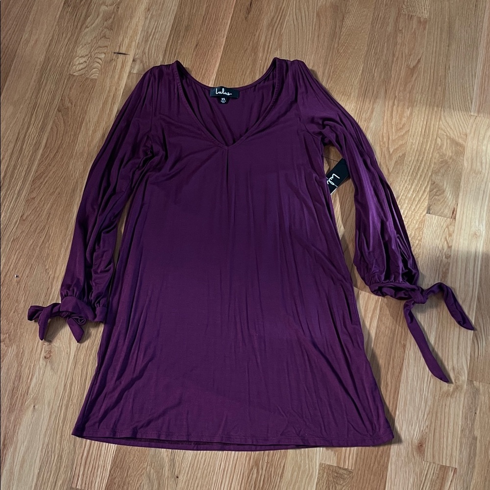 Lulu's Maroon Long Sleeve Dress
